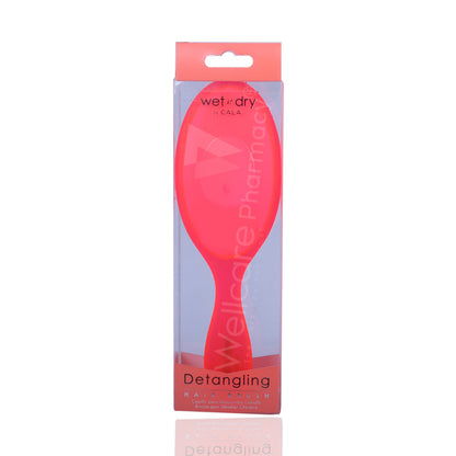 Cala Wet & Dry Detangling Hair Brush Coral