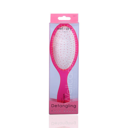 Cala Wet & Dry Detangling Hair Brush Pink