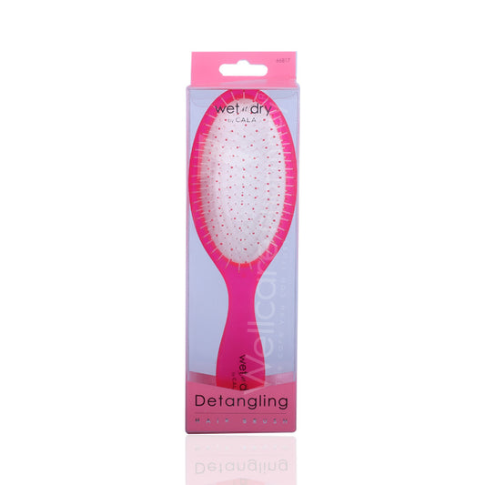 Cala Wet & Dry Detangling Hair Brush Pink