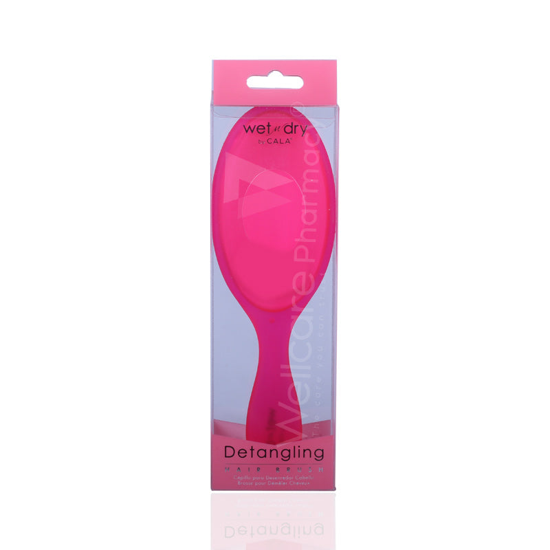 Cala Wet & Dry Detangling Hair Brush Pink