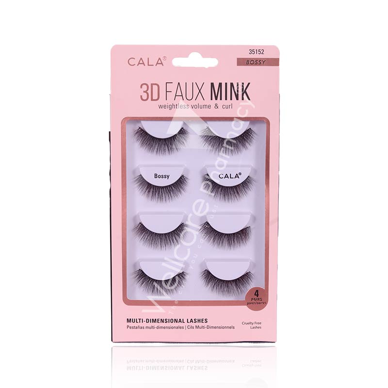 Cala3d Faux Mink Lashes Bossy 4Pairs Per Pk-35152