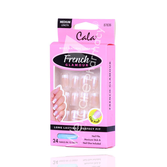 Cala French 87836 Glamour Nail Kit(M) 24'S