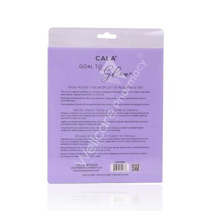 Cala Goal To Glow Purple Facial Brush & Headband Set-69236