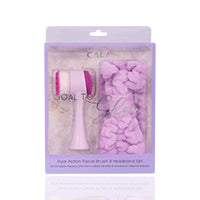 Cala Goal To Glow Purple Facial Brush & Headband Set-69236