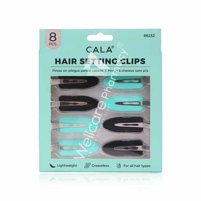 Cala Hair Set Clips Black&Mint 8'S- 66232