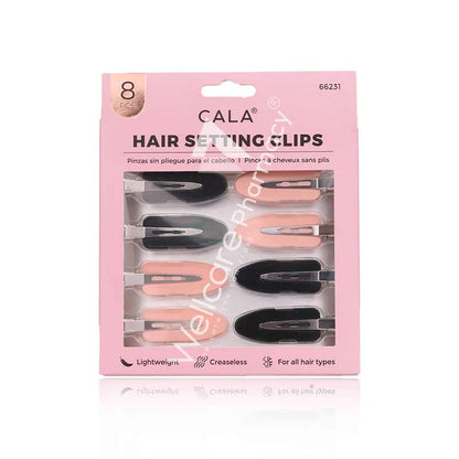 Cala Hair Set Clips Black&Pink 8'S- 66231