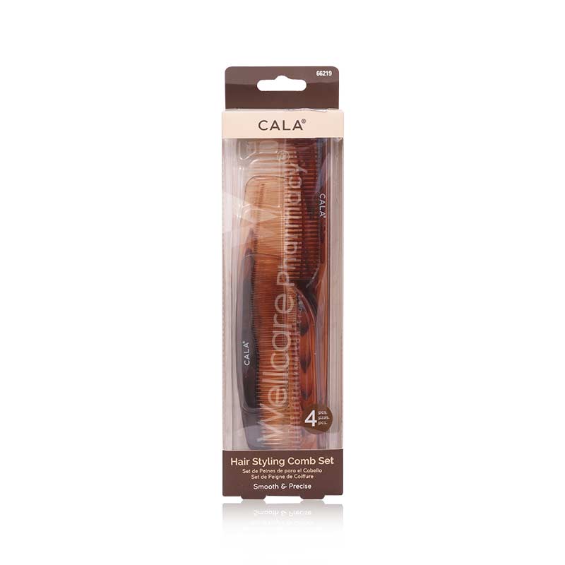 Cala Hair Styling Comb Set 4'S- 66219