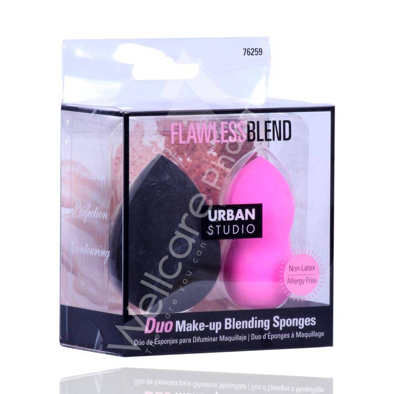Cala Make Up Blending Sponges Pink & Black Cala Make Up Blending Sponges Pink & Black