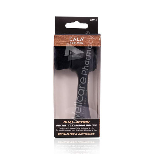 Cala Men's Dual Action Facial Cleansing Brush Black-67531