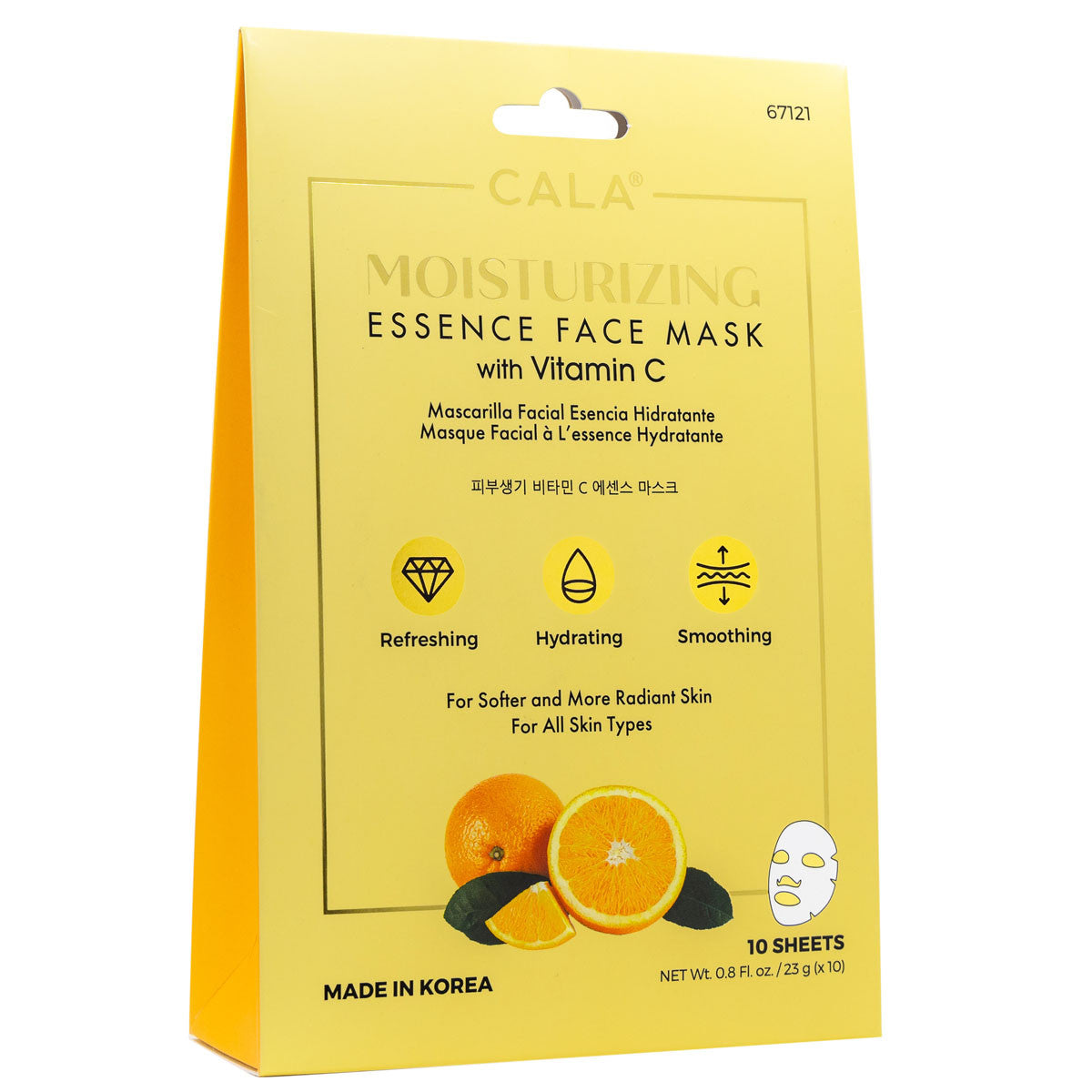 Cala Moisturizing Essence Face Masks With Vitamin C 10'S-67121