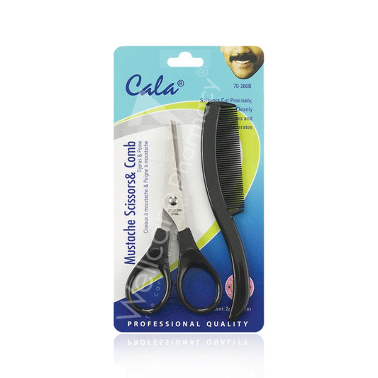 Cala Mustache Scissors And Comb
