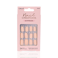 Cala Nail Creations Express Oval Matte Nude Nail Kit 24pc-87842
