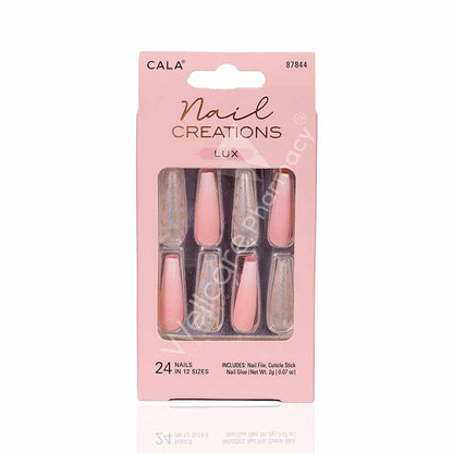 Cala Nail Creations Lux Long Coffin Ombre Nail Kit 24pc-87844 - Wellcare Pharmacy