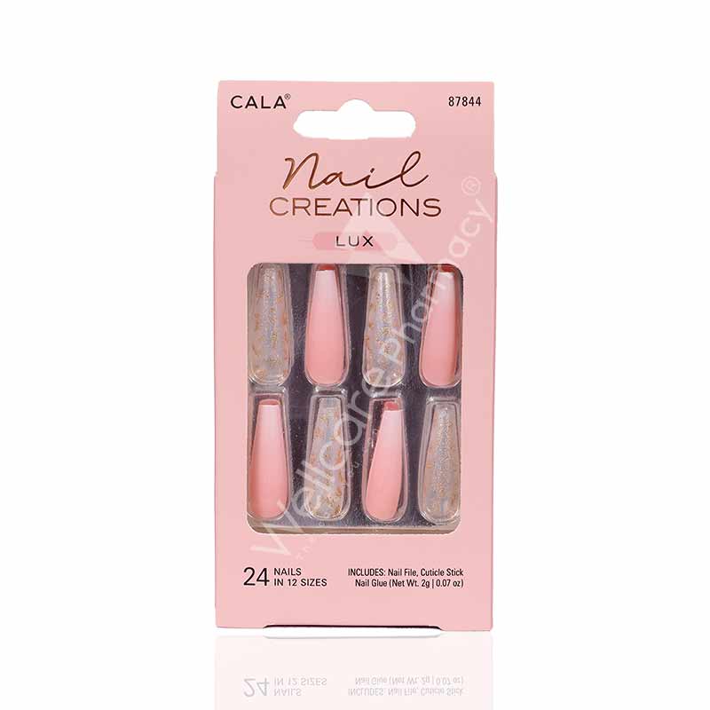 Cala Nail Creations Lux Long Coffin Ombre Nail Kit 24Pc-87844