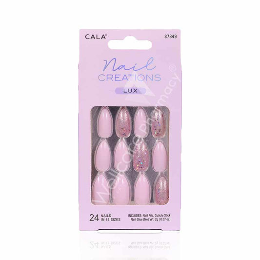 Cala Nail Creations Lux Stiletto Lavender Nail Kit 24Pc -87849