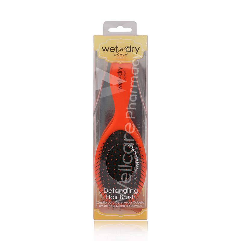 Cala Orange Hot Pink Detangling Paddle Brush 66797 Cala Orange Hot Pink Detangling Paddle Brush 66797