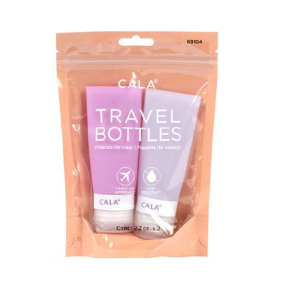 Cala Personal Silicon Travel Bottles Lavender 69104