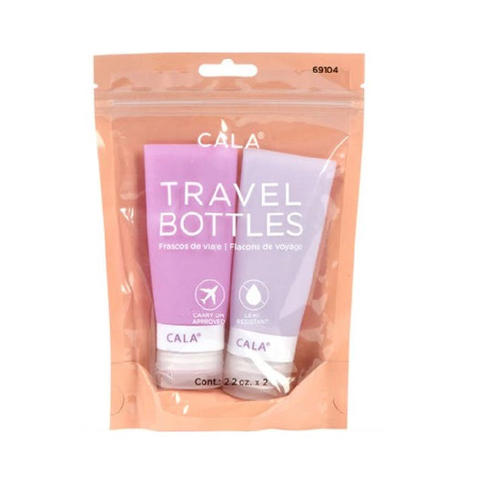 Cala Personal Silicon Travel Bottles Lavender 69104