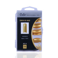 Cala Professional Color Nail Tips Touch Of Gold 100'S