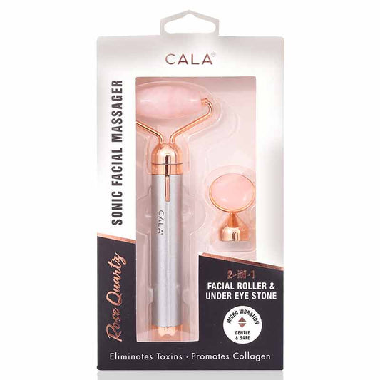 Cala Rose Quartz Sonic Facial Massager Rose Gold-67525 Cala Rose Quartz Sonic Facial Massager Rose Gold-67525