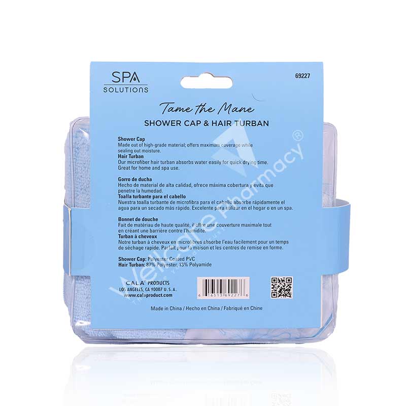 Cala Shower Cap & Hair Turban Blue