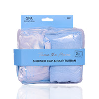 Cala Shower Cap & Hair Turban Blue