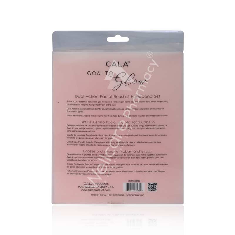 Cala To Glow Rose Gold Facial Brush And Headband Set