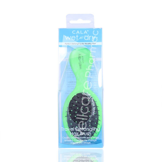 Cala Wet & Dry Travel Hairbrush Green