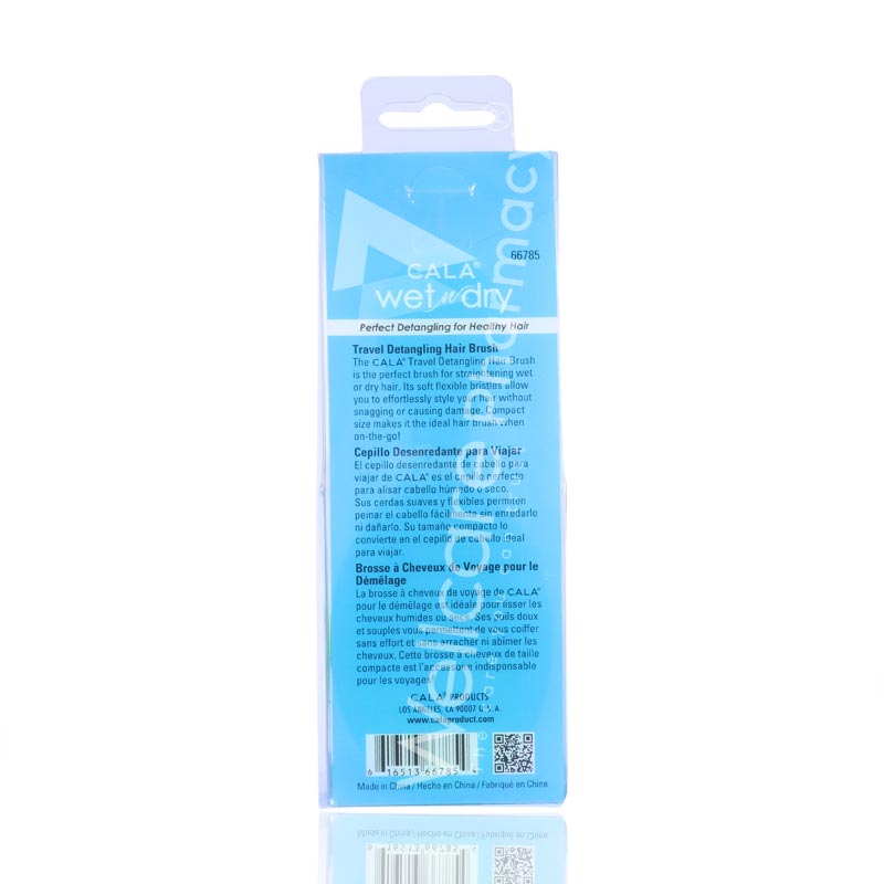 Cala Wet & Dry Travel Hairbrush Green