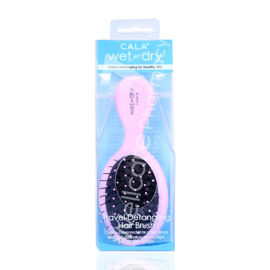 Cala Wet & Dry Travel Hairbrush Pink