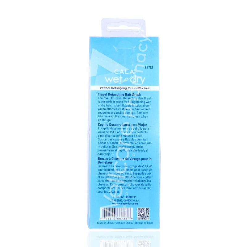 Cala Wet & Dry Travel Hairbrush Pink
