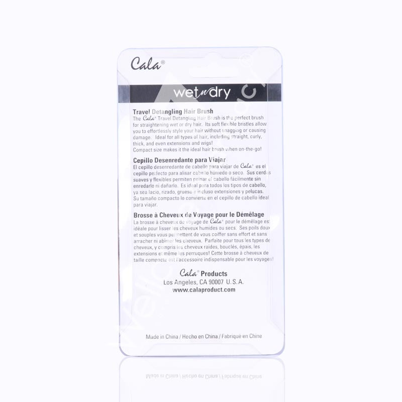 Cala Wet & Dry Travel Hairbrush Yellow