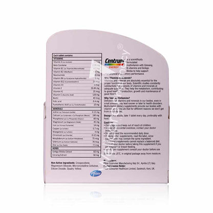 Centrum Energy Tablets 30'S