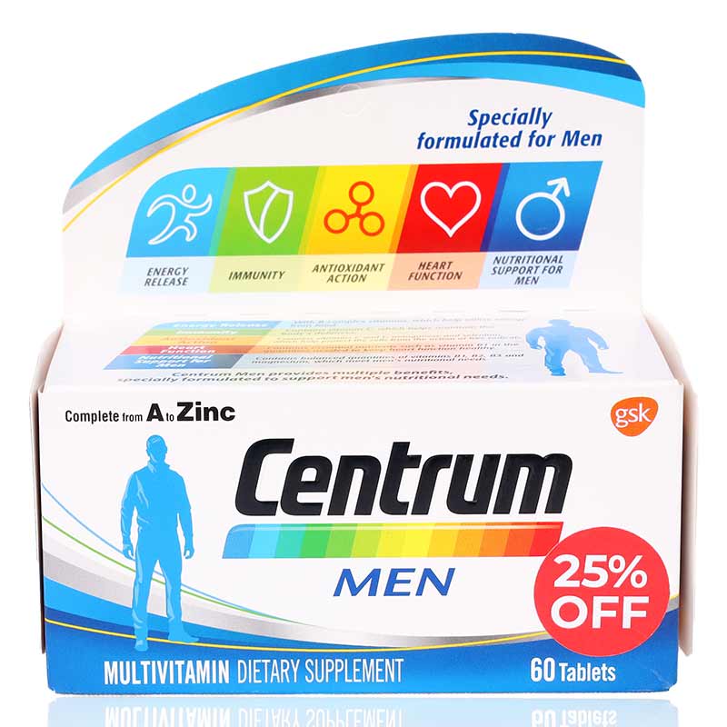 Centrum Men Tablets 60'S 25% Off