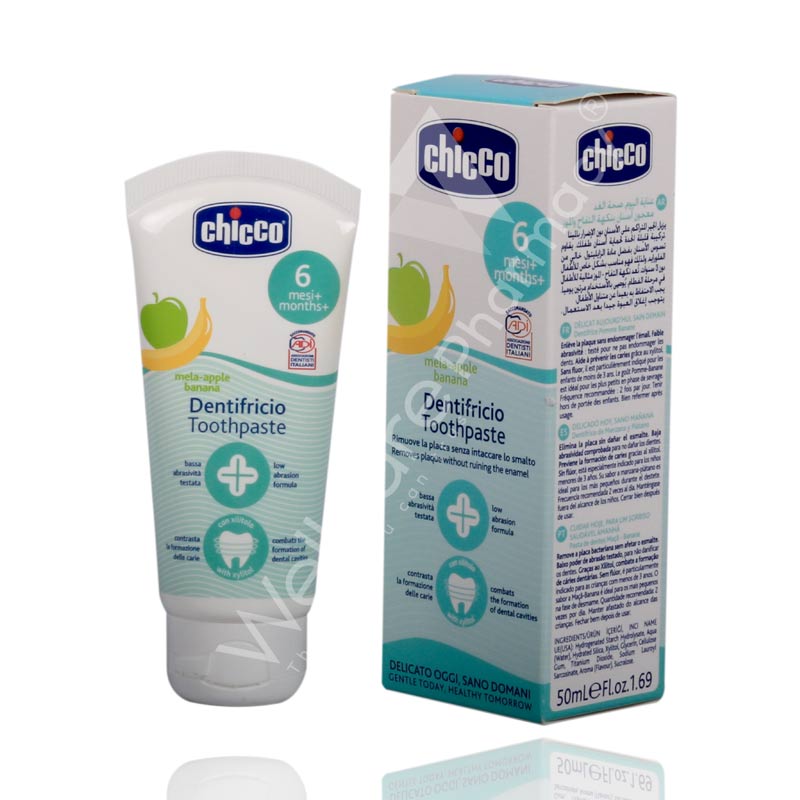 Chicco Kids Tooth Paste Apple And Banana 50Ml 6M+