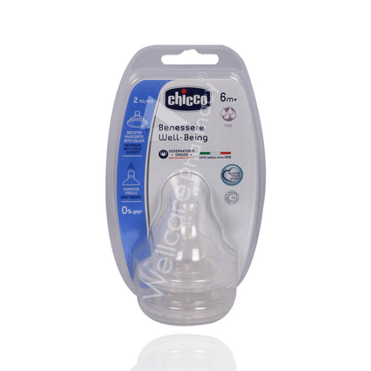 Chicco Silicon 6Month +Nipple 2'S