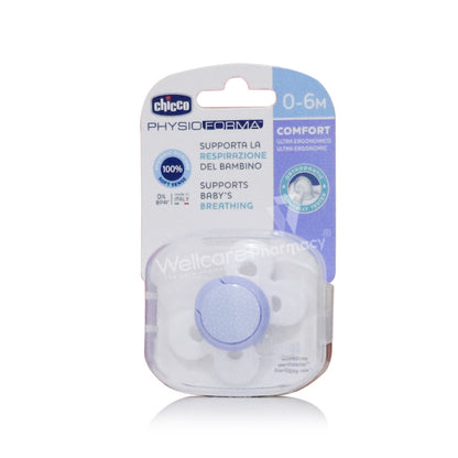 Chicco Silicone Soother 0-6M Blue 1'S