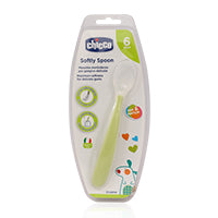 Chicco Soft Silic Spoon Green 6M Plus