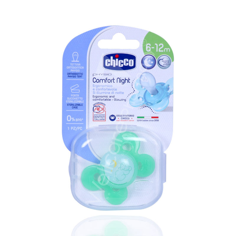 Chicco Soother 6-12 Months Green 1'S