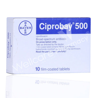 Ciprobay 500Mg Film Coated Tablets 10'S