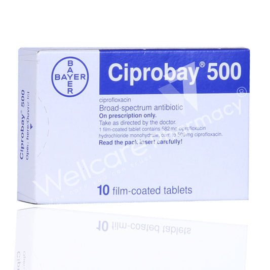 Ciprobay 500Mg Film Coated Tablets 10'S