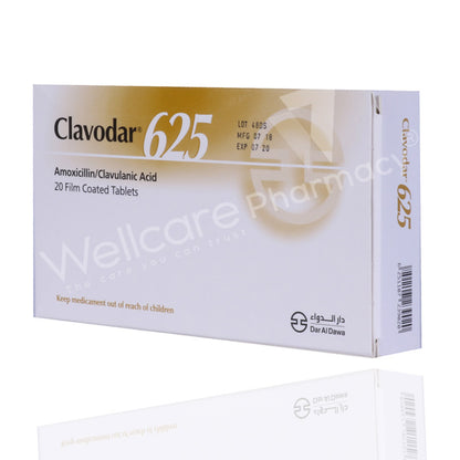 CLAVODAR 625MG TAB 2X10 20''S