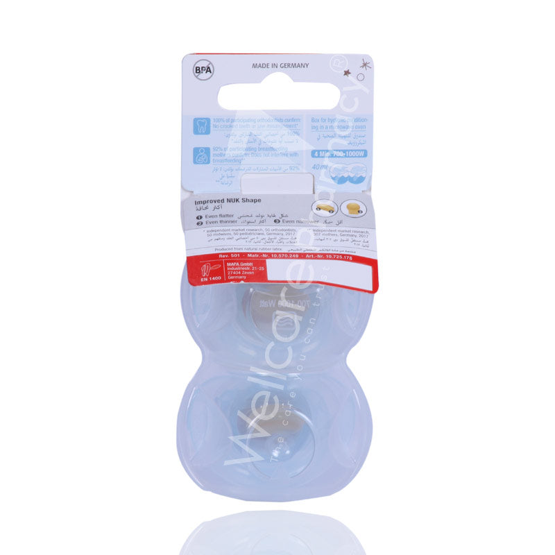Cnc Nuk Rose Blue O-6 Months Soother 2'S