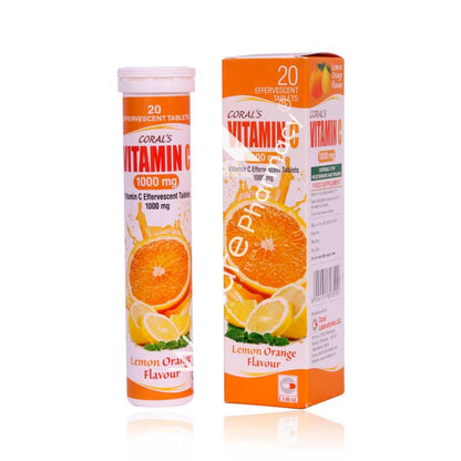 Coral's Vitamin C 1000Mg Effervescent Tablets 20'S