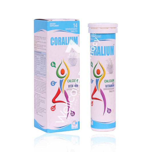 Coralium Calcium&Vitamin Effervescent Tablets 14'S
