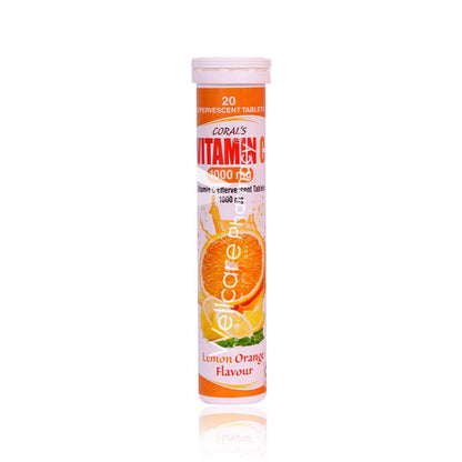 Coral's Vitamin C 1000Mg Effervescent Tablets 20'S
