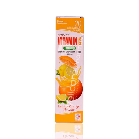 Coral's Vitamin C 500Mg Effervescent Tablets 20'S