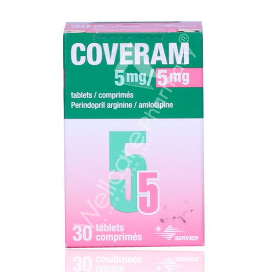 Coveram 5mg/5mg Tablets 30'S