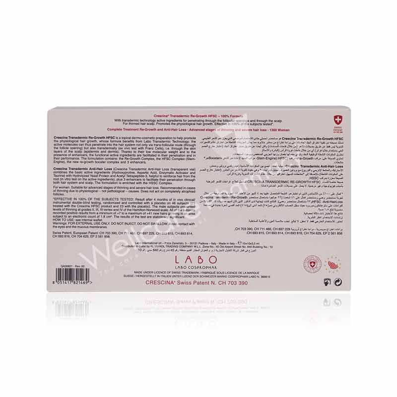 Crescina Hfsc Transdermal Technology Complete Treat Woman 1300 Amp 10+10X3.5Ml