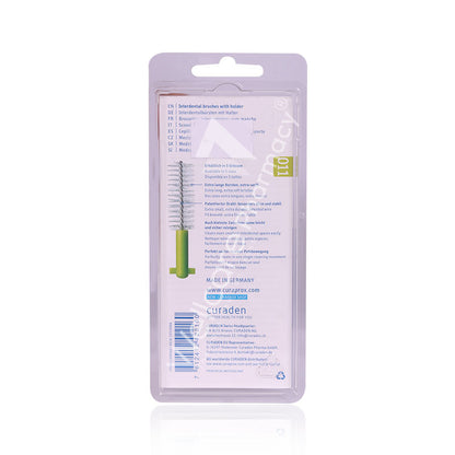 Curaprox Prime Plus Cps011 Interdental Brush With Holder Lime Green